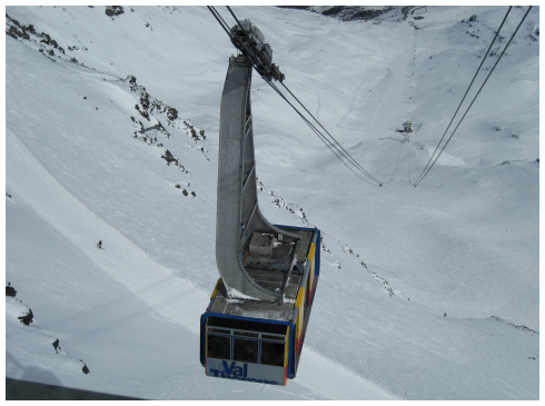 Caron cable car Val Thorens history, Cime de Caron cable car