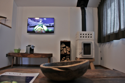 Stove in bedroom of Hotel Pashmina, Val Thorens Stove in bedroom of Hotel Pashmina, Val Thorens