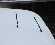 Val Thorens travel - snow-covered car