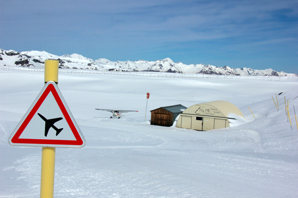 Airstrip at Moutiere plateau, Val Thorens