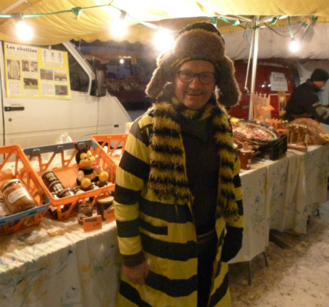 Honey stall at Val Thorens market