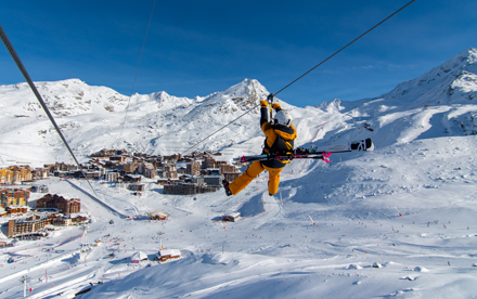 Bee zipwire, Val Thorens