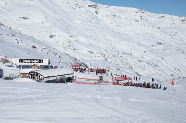 Bottom of Moutiere and Boismint lifts Boismint and Moutiere departure points