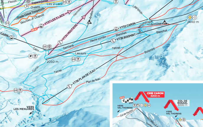Boismint Sector Boismint sector of the Val Thorens ski area