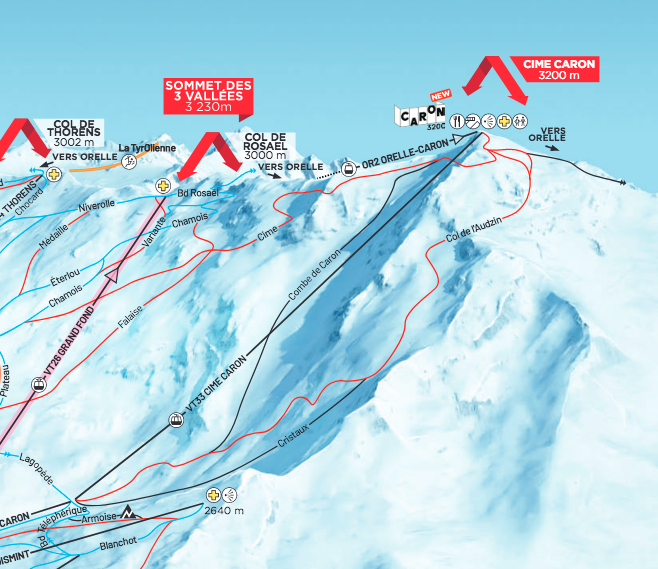 Caron Sector Caron sector of the Val Thorens ski area