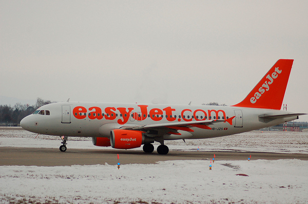 Easy Jet plane at Geneva airport