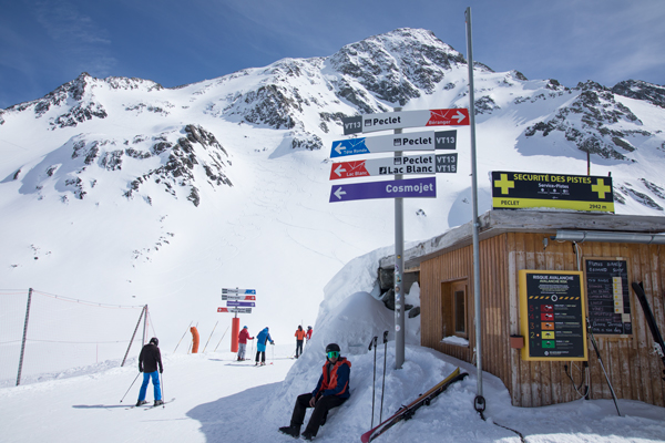 Old Glacier piste Looking up towards the old Glacier piste