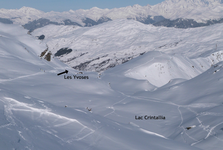 Lac Crintallia Lac Crintallia, les Yvoses itinerary