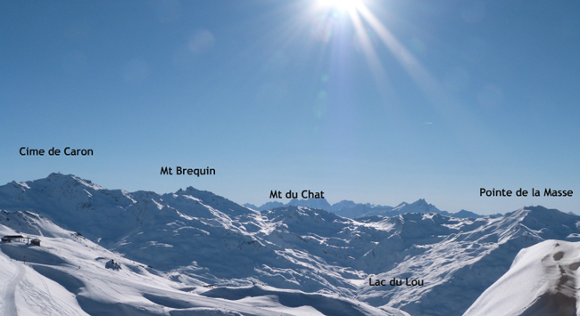View of Lac du Lou from Les Menuires