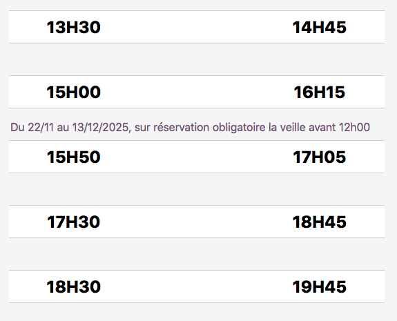 Moutiers Val Thorens bus timetable