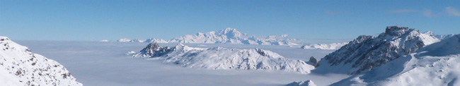 View of Mt Blanc from Val Thorens