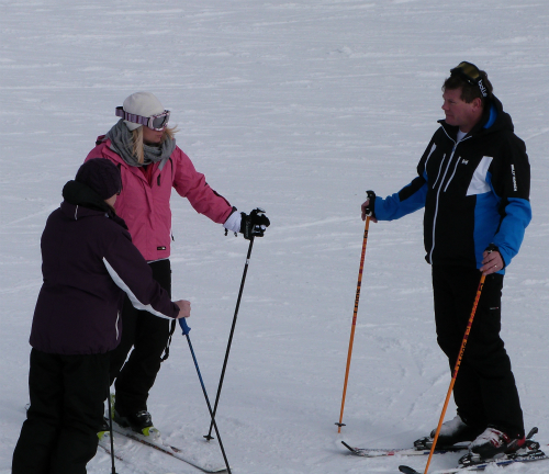 Skiers on the opening Saturday of the season Skiers on the opening Saturday of the season in Val Thorens, 2012-13
