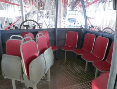 Inisde Peclet cabin Seats inside Funitel Peclet cabin