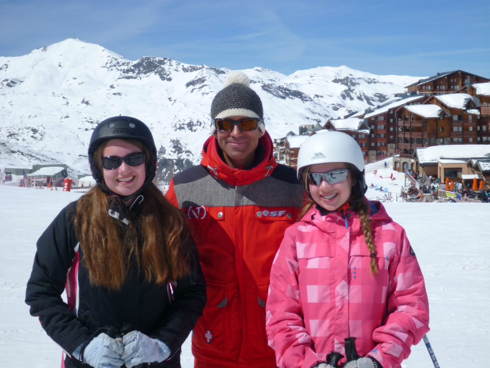 Pupils in a private lesson in Val Thorens
