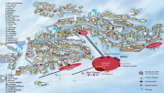Val Thorens restaurants, resort map showing the location of restaurants in Val Thorens