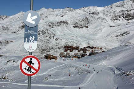 Moutiere walking path in Val Thorens