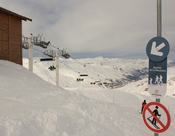 Moutière footpath, Val Thorens