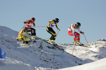 Skicross World Cup race in Val Thorens