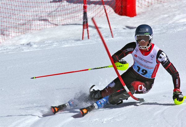 Sam Alphand, slalom of the Alpine Combined, French National Championships in Val Thorens, 30th March 2017