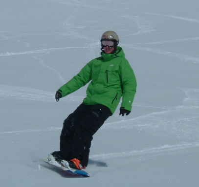 Snowboarder in Val Thorens
