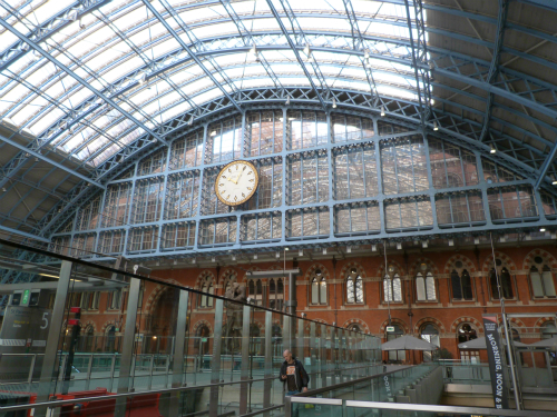 St Pancras station - Eurostar terminal, for trains to the Alps, Paris, Lille, and more destinations