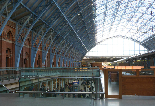 St Pancras station St Pancras station, showing the Barlow train shed