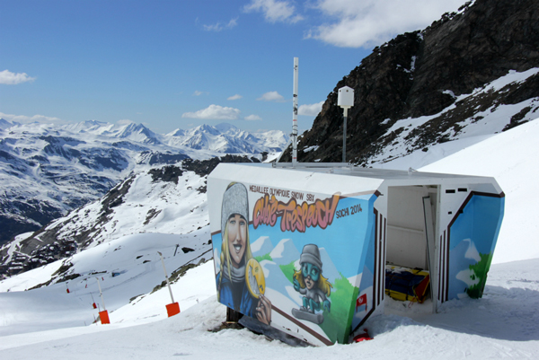 Start hut, Stade de Slalom, Val Thorens Start hut, Stade de Slalom, Val Thorens