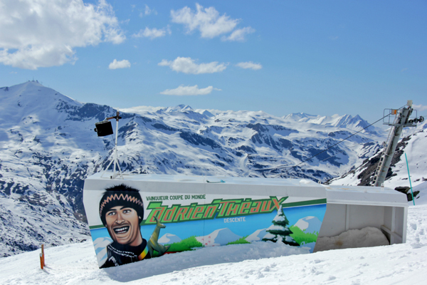 Adrien Théaux start hut, Val Thorens slalom stadium Adrien Théaux start hut, Val Thorens slalom stadium