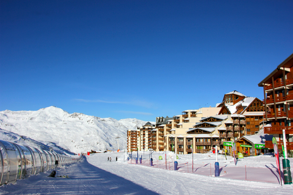 Part of the beginners area in Val Thorens