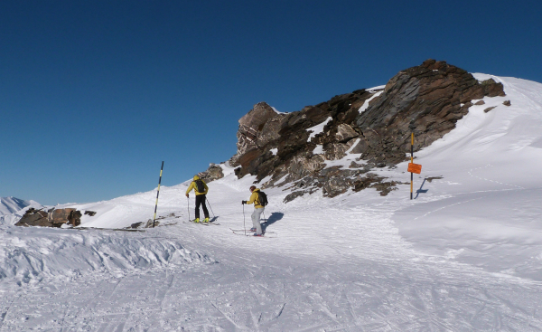 Start of Geffriand off piste route Start of Geffriand off piste route