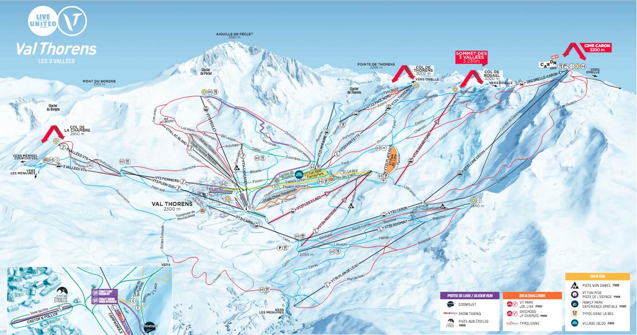 Val Thorens-Orelle piste map 2025-26